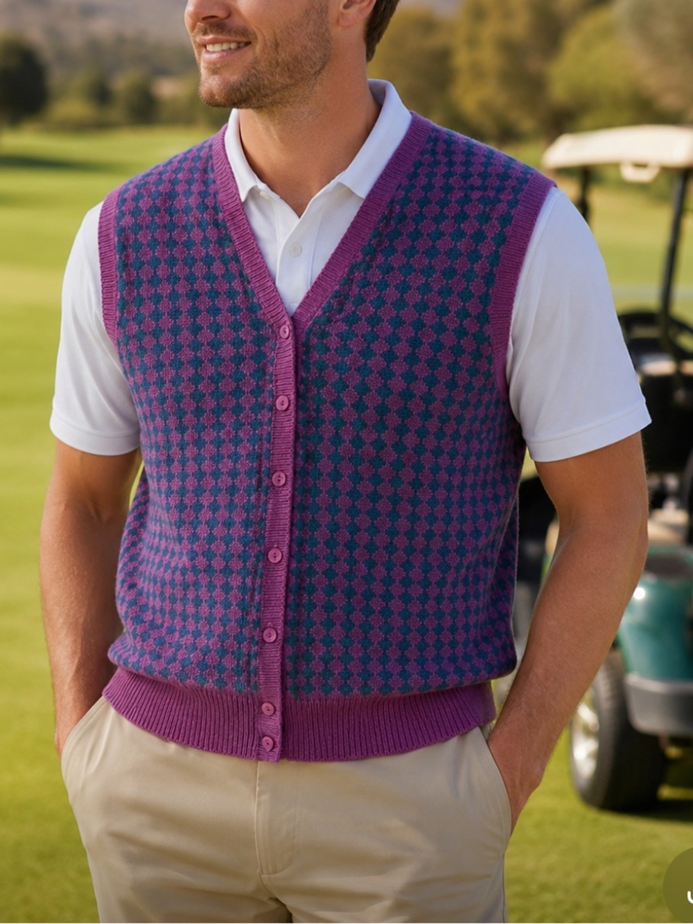Par Four Vintage Wool Sweater Vest